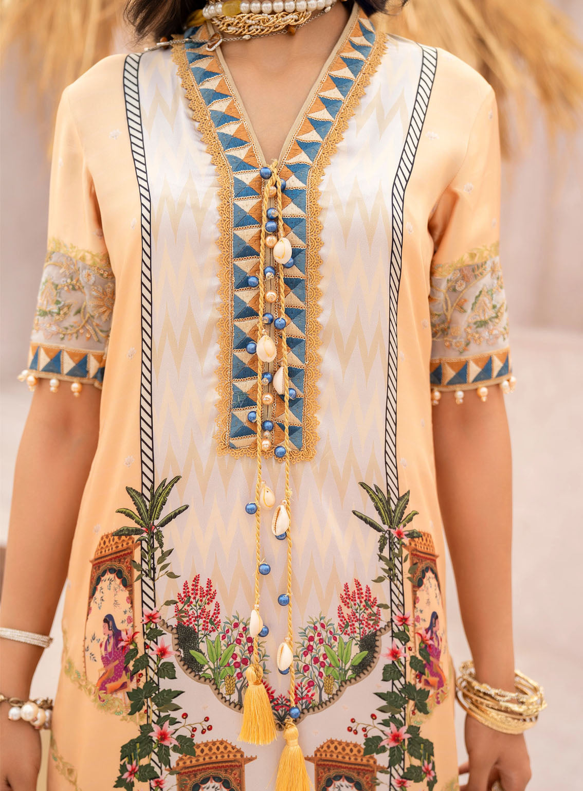 HemStitch Embroidered Silk 3 Piece Unstitched Suit HS24SE D-USC-04 LINA HemStitch Embroidered Silk 3 Piece Unstitched Suit HS24SE D-USC-04 LINA