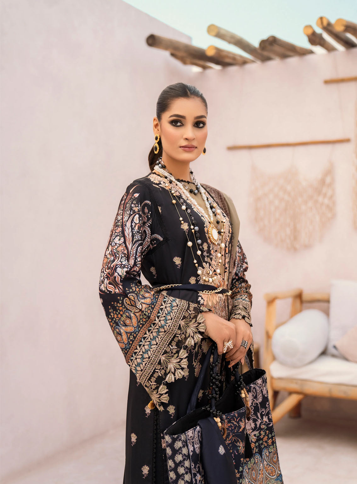 HemStitch Embroidered Silk 3 Piece Unstitched Suit HS24SE D-USC-06 NOOR HemStitch Embroidered Silk 3 Piece Unstitched Suit HS24SE D-USC-06 NOOR