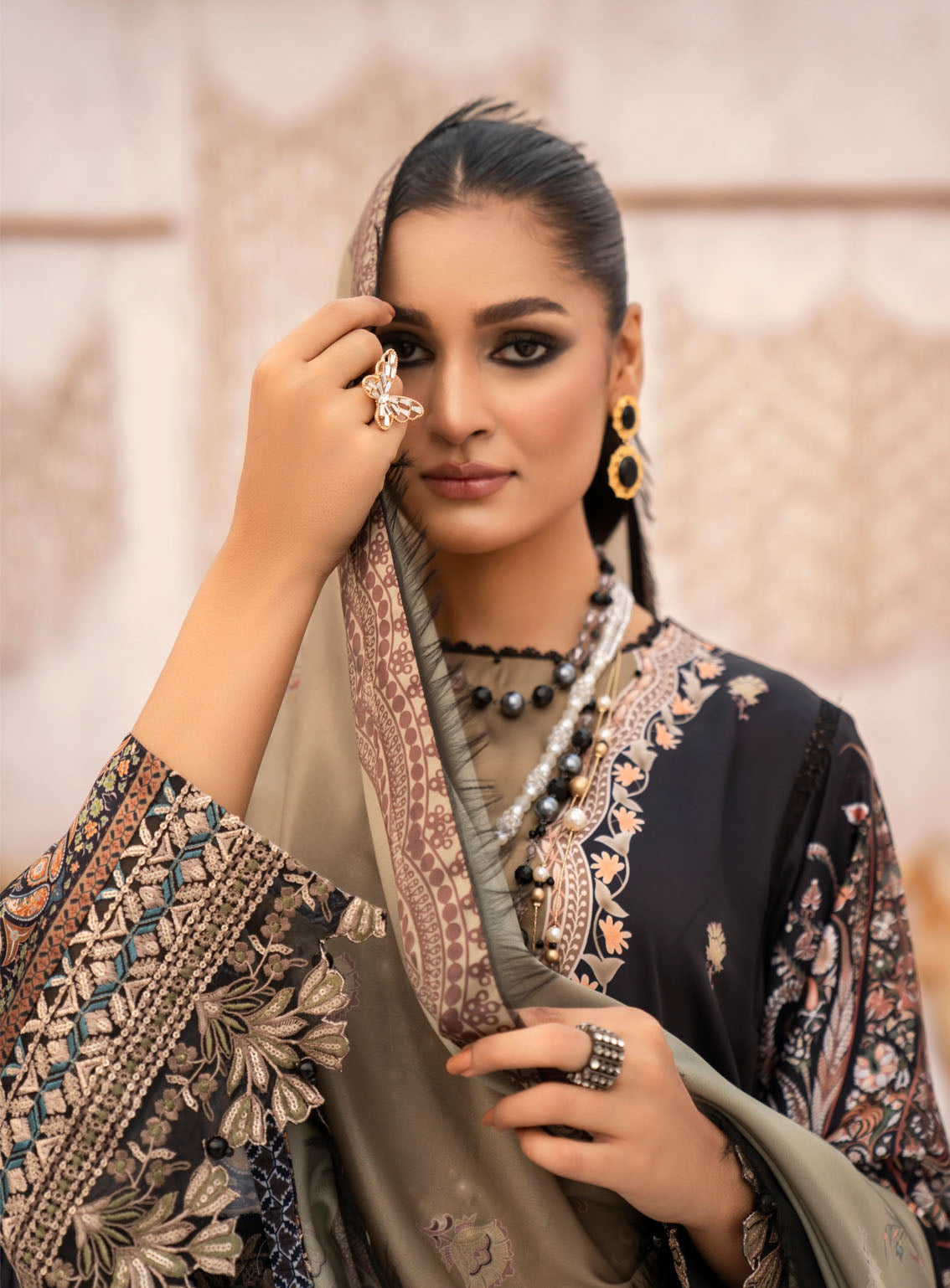 HemStitch Embroidered Silk 3 Piece Unstitched Suit HS24SE D-USC-06 NOOR HemStitch Embroidered Silk 3 Piece Unstitched Suit HS24SE D-USC-06 NOOR