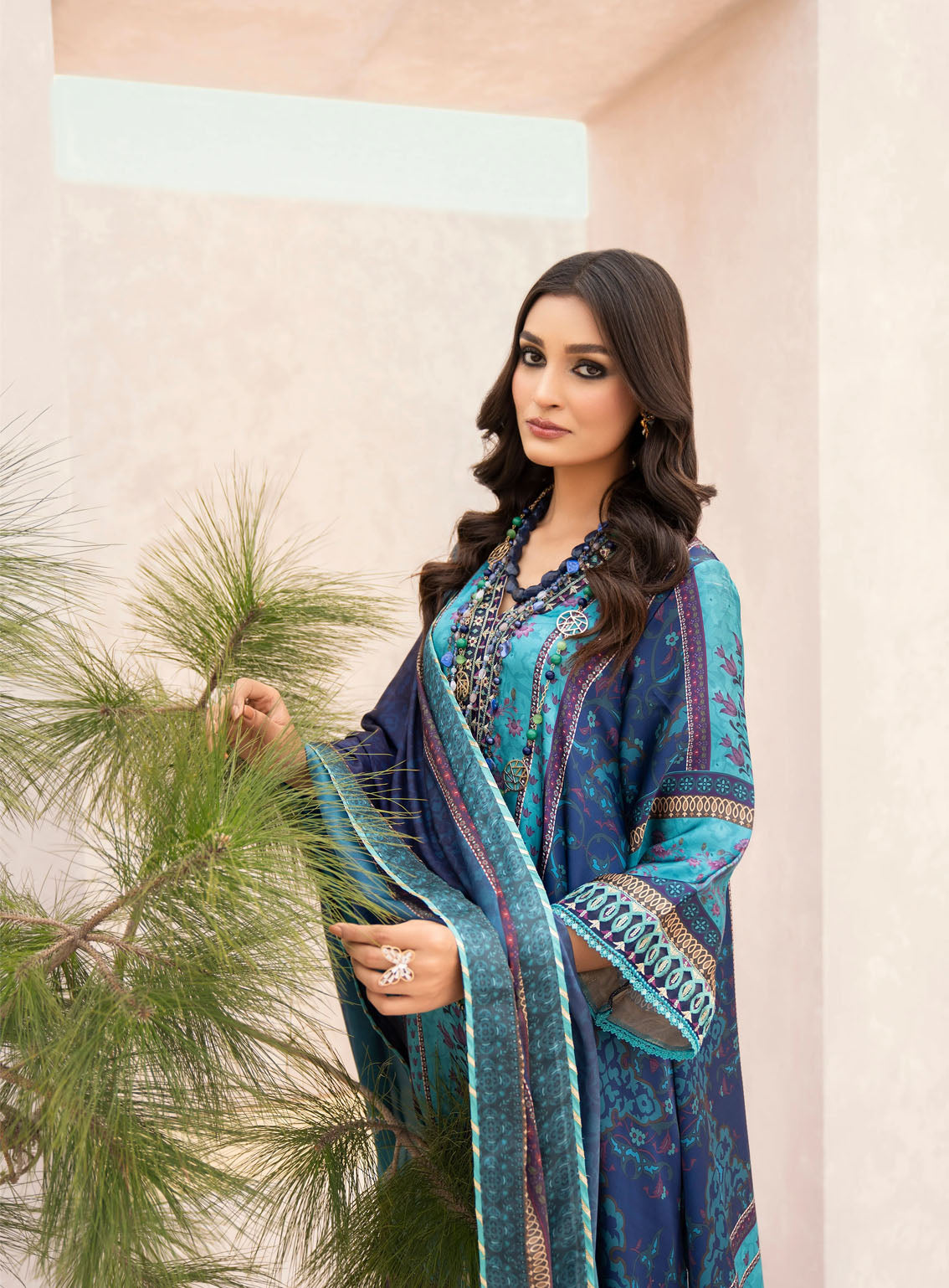 HemStitch Embroidered Silk 3 Piece Unstitched Suit HS24SE D-USC-08 SAHAR HemStitch Embroidered Silk 3 Piece Unstitched Suit HS24SE D-USC-08 SAHAR