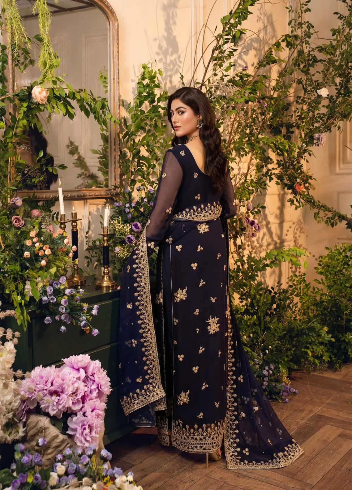 HemStitch Festive Embroidered Chiffon 3 Piece Unstitched Suit HS24FE D-03 ELLE HemStitch Festive Embroidered Chiffon 3 Piece Unstitched Suit HS24FE D-03 ELLE