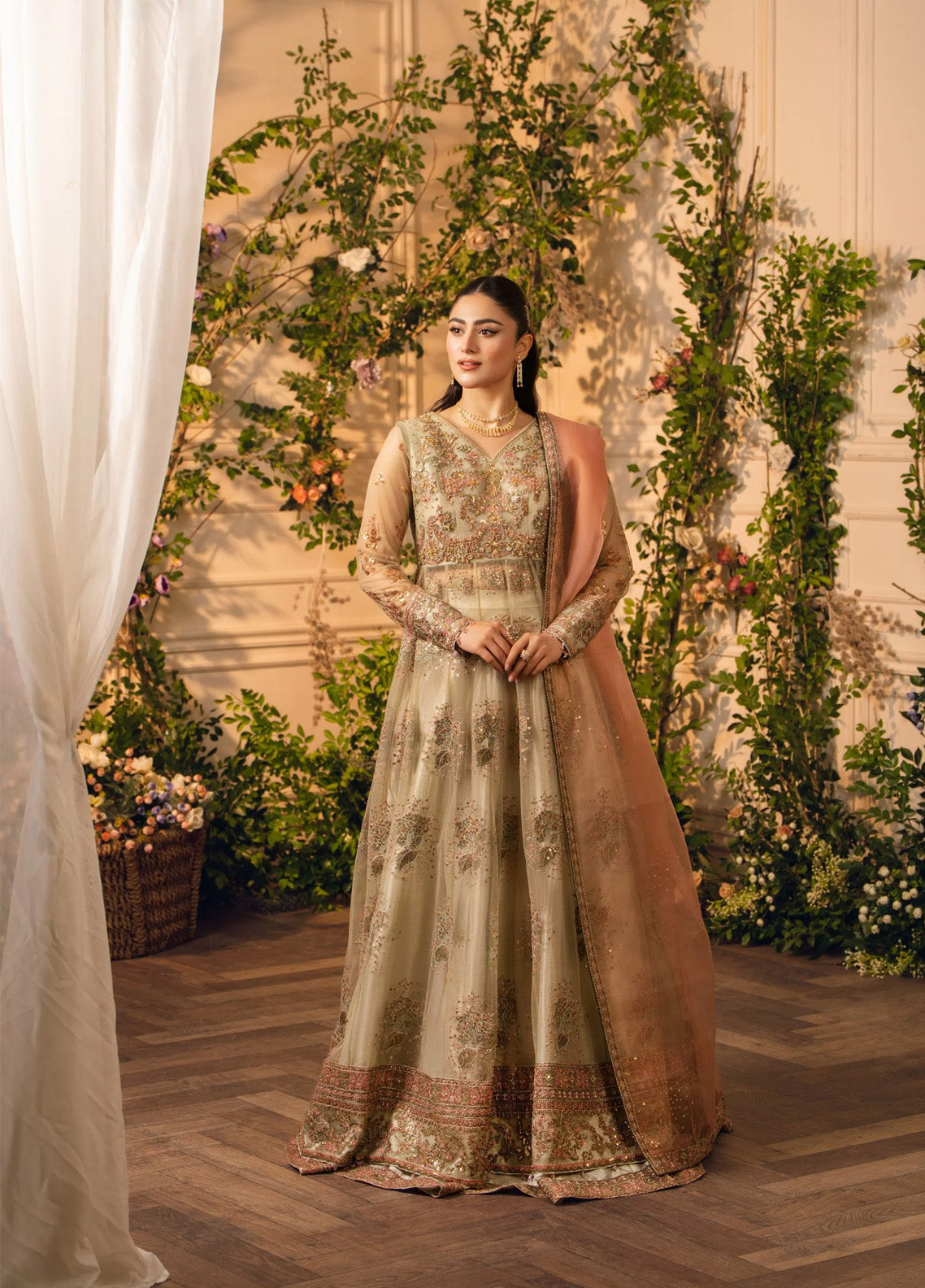 HemStitch Festive Embroidered Net 3 Piece Unstitched Suit HS24FE D-05 ZIMIL HemStitch Festive Embroidered Net 3 Piece Unstitched Suit HS24FE D-05 ZIMIL