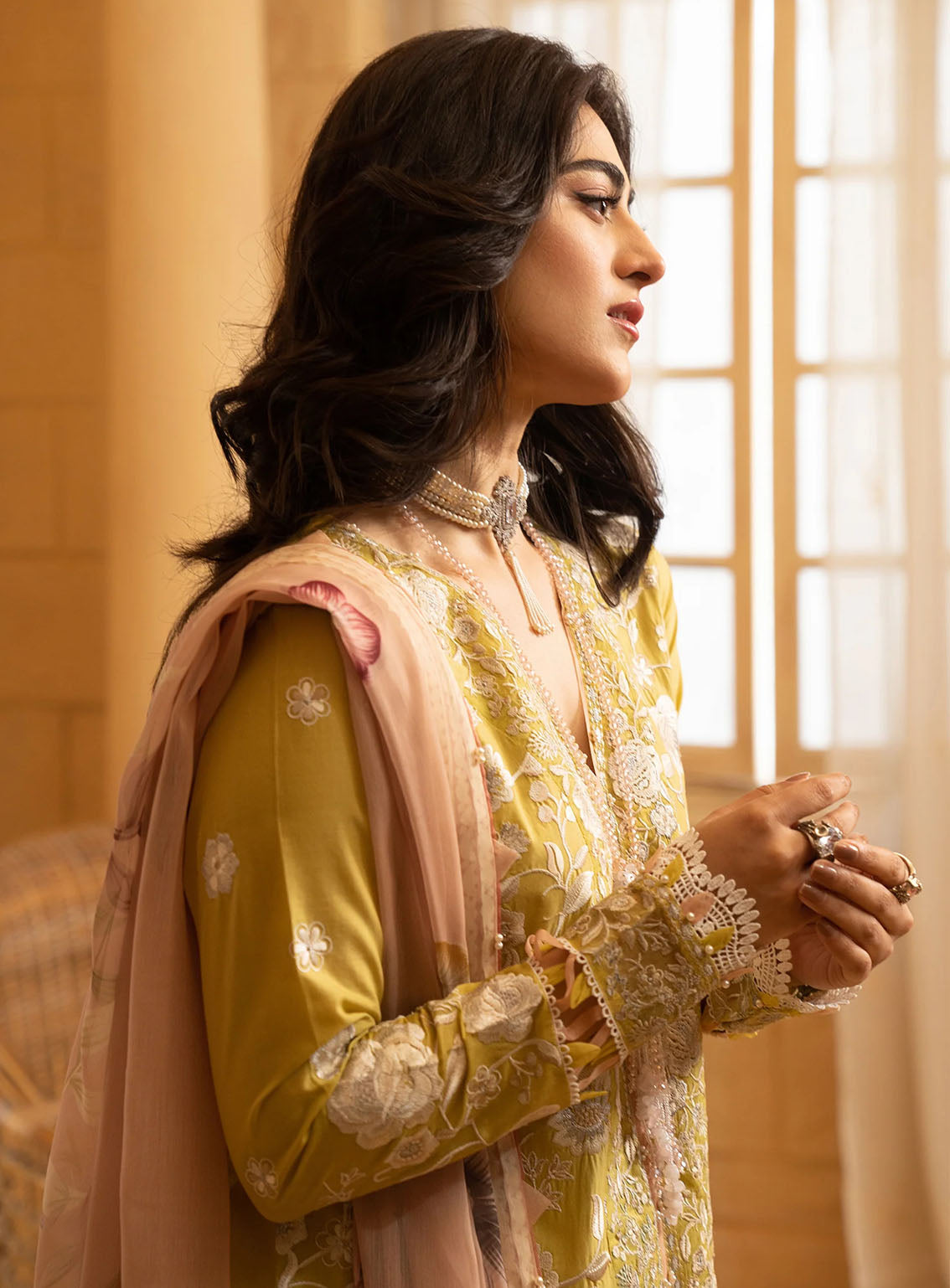 HemStitch Luxury Embroidered Lawn 3 Piece Unstitched Suit HS24LL D-05 LIME HemStitch Luxury Embroidered Lawn 3 Piece Unstitched Suit HS24LL D-05 LIME