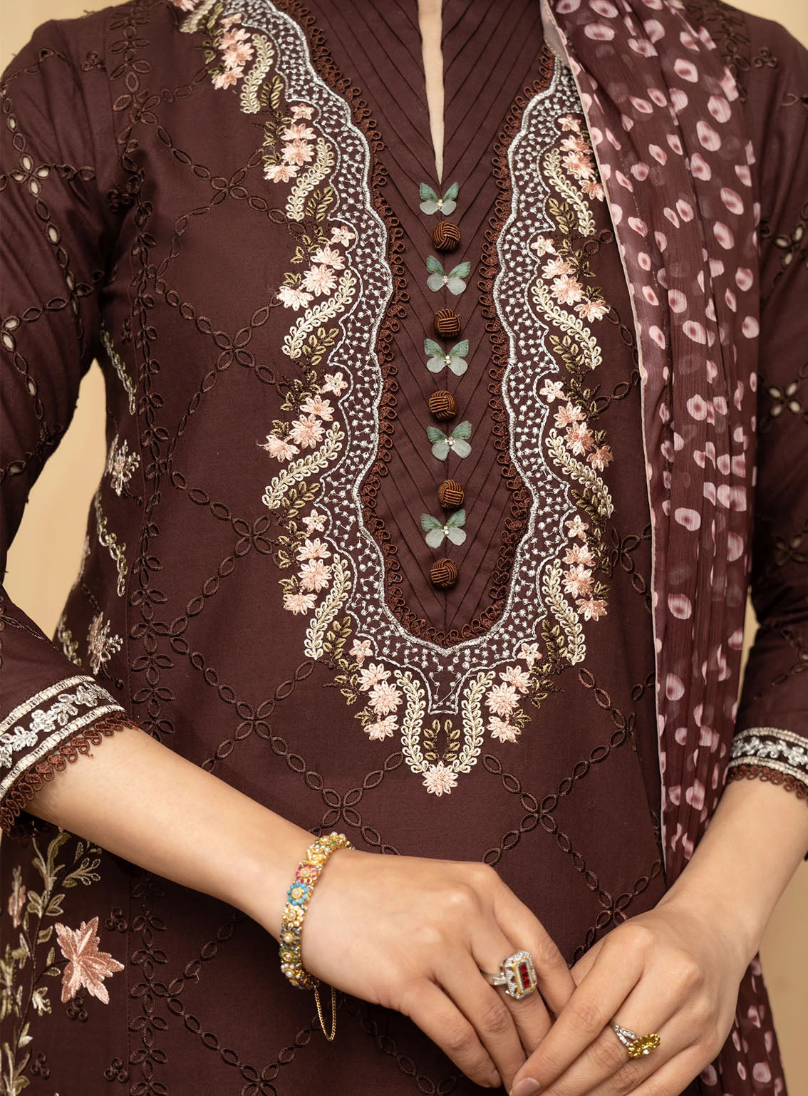 HemStitch Luxury Embroidered Lawn 3 Piece Unstitched Suit HS24LL D-06 MULBERRY HemStitch Luxury Embroidered Lawn 3 Piece Unstitched Suit HS24LL D-06 MULBERRY