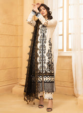 HemStitch Luxury Embroidered Lawn 3 Piece Unstitched Suit HS24LL D-07 PRESTIGE