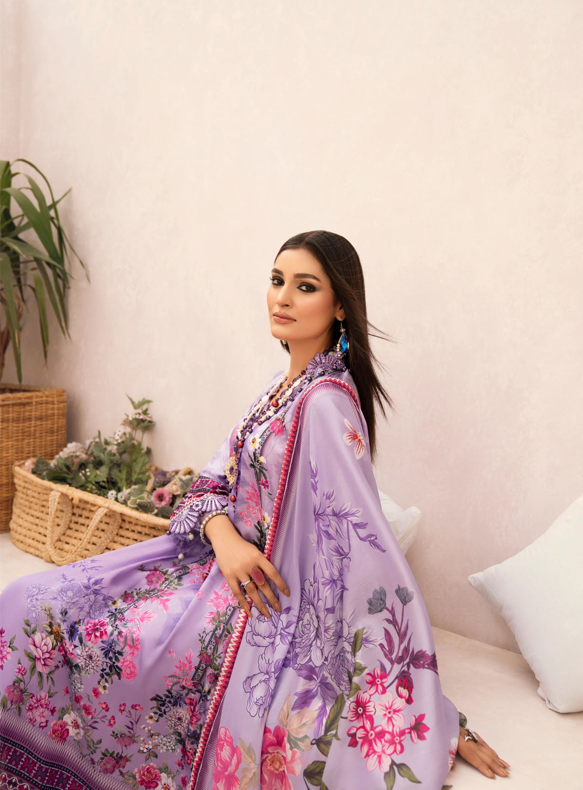 HemStitch Printed Silk 3 Piece Unstitched Suit HS24SE D-USC-03 LARINA HemStitch Printed Silk 3 Piece Unstitched Suit HS24SE D-USC-03 LARINA