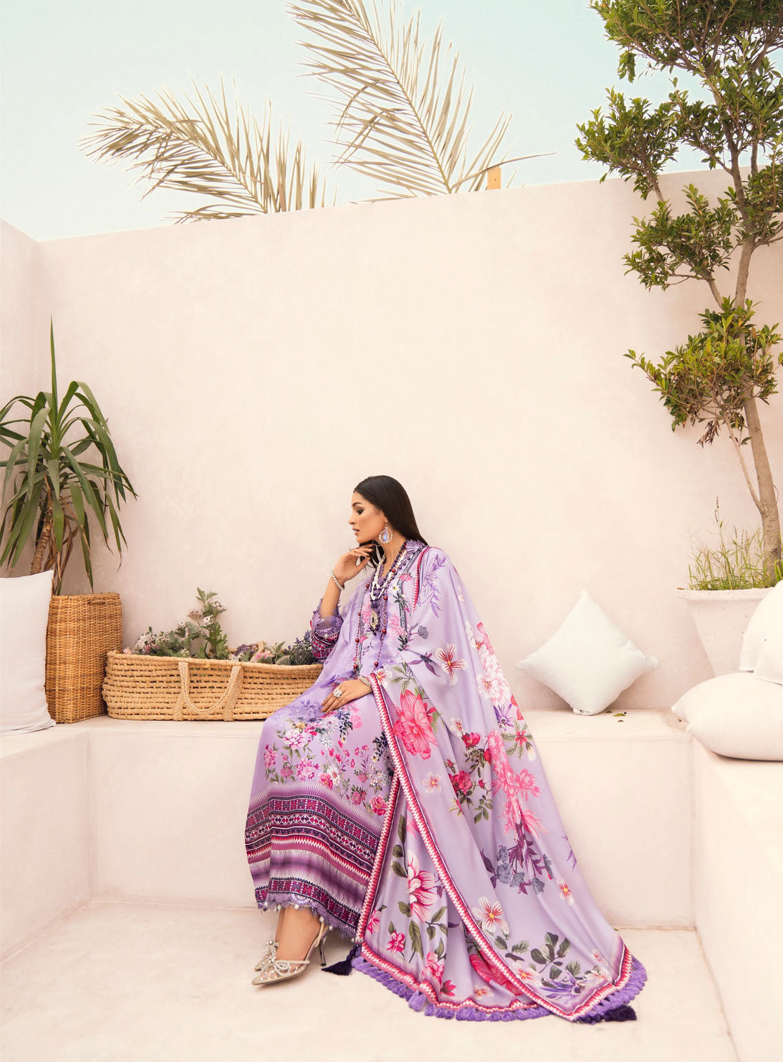 HemStitch Printed Silk 3 Piece Unstitched Suit HS24SE D-USC-03 LARINA HemStitch Printed Silk 3 Piece Unstitched Suit HS24SE D-USC-03 LARINA