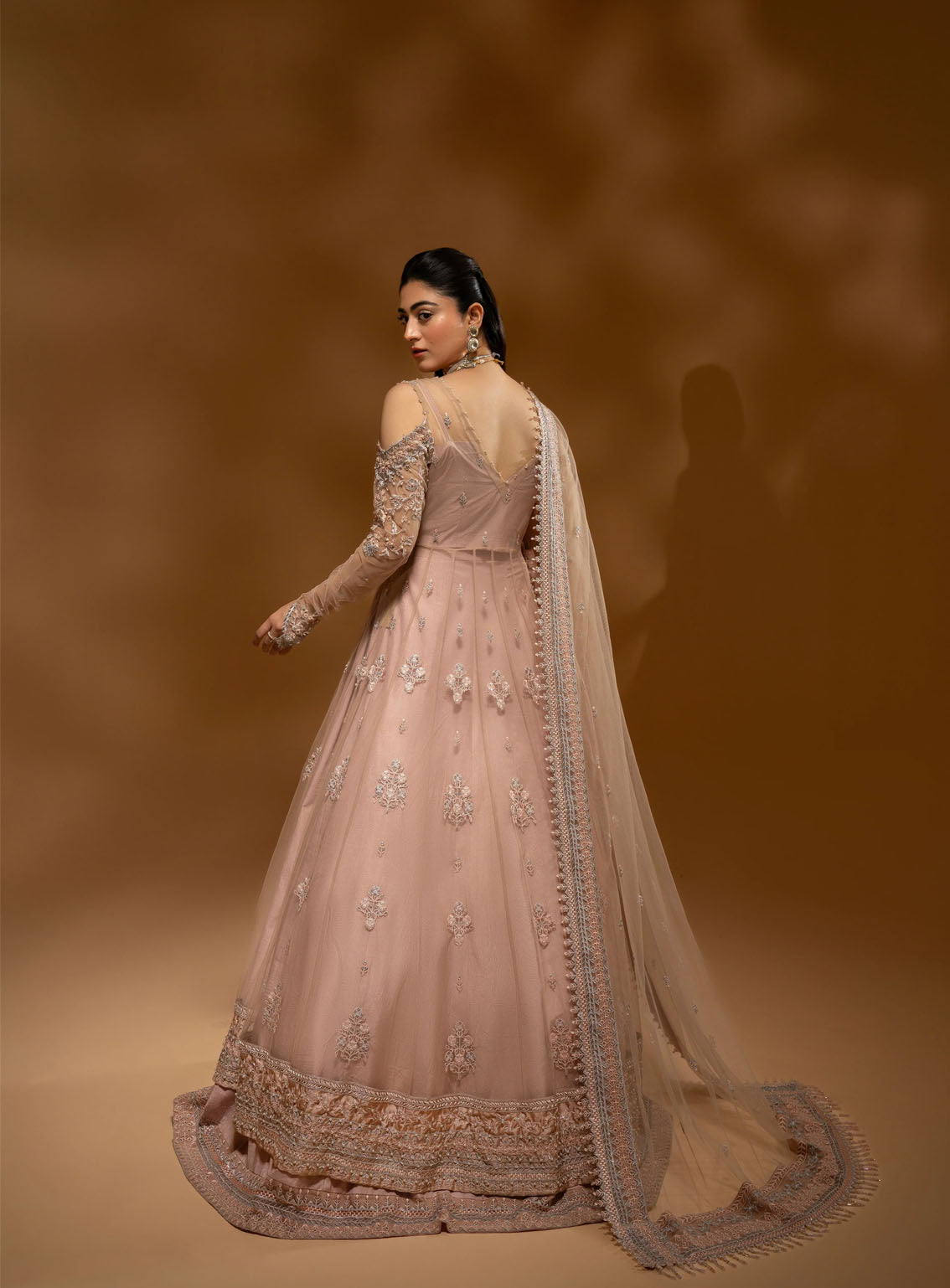 HemStitch Wedding Festive Embroidered Net 3 Piece Unstitched Suit HS24W WDU-04 ROSE HemStitch Wedding Festive Embroidered Net 3 Piece Unstitched Suit HS24W WDU-04 ROSE