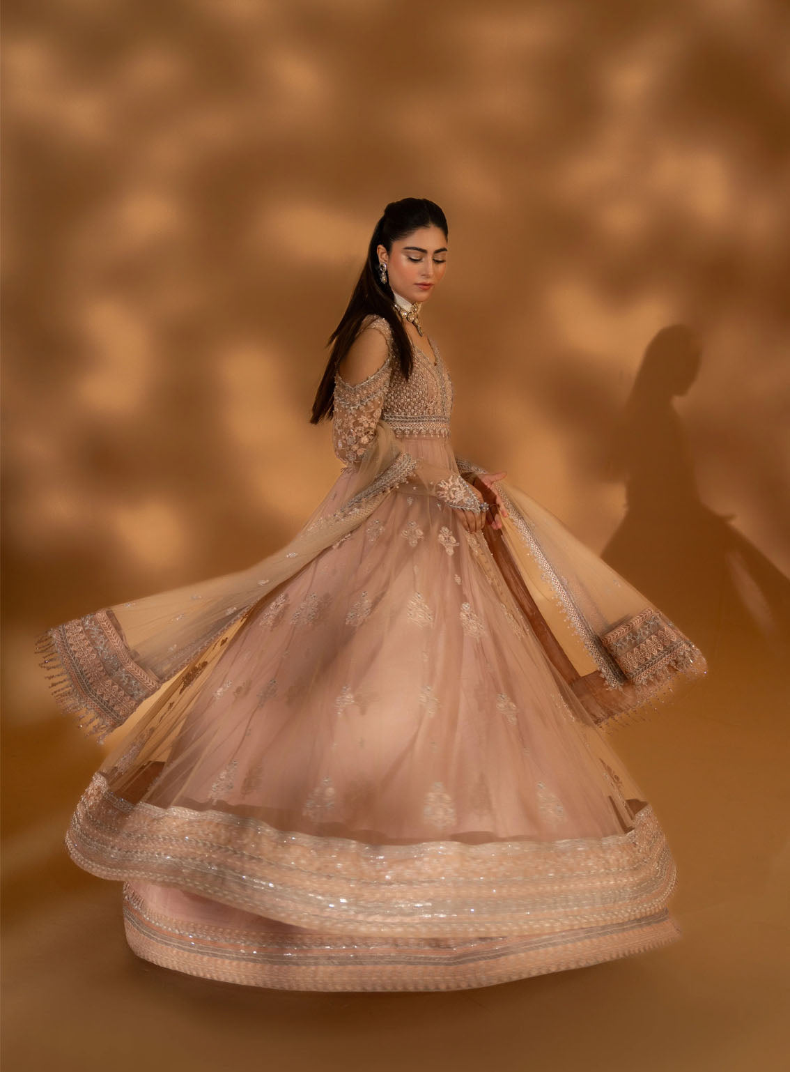 HemStitch Wedding Festive Embroidered Net 3 Piece Unstitched Suit HS24W WDU-04 ROSE HemStitch Wedding Festive Embroidered Net 3 Piece Unstitched Suit HS24W WDU-04 ROSE