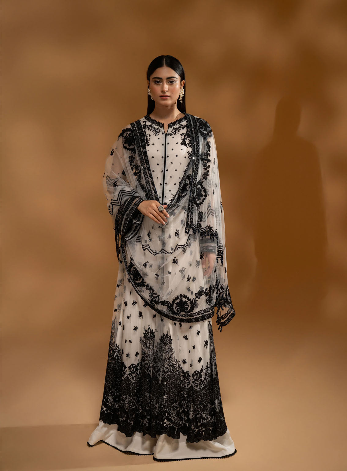 HemStitch Wedding Festive Embroidered Net 3 Piece Unstitched Suit HS24W WDU-06 RAINA HemStitch Wedding Festive Embroidered Net 3 Piece Unstitched Suit HS24W WDU-06 RAINA