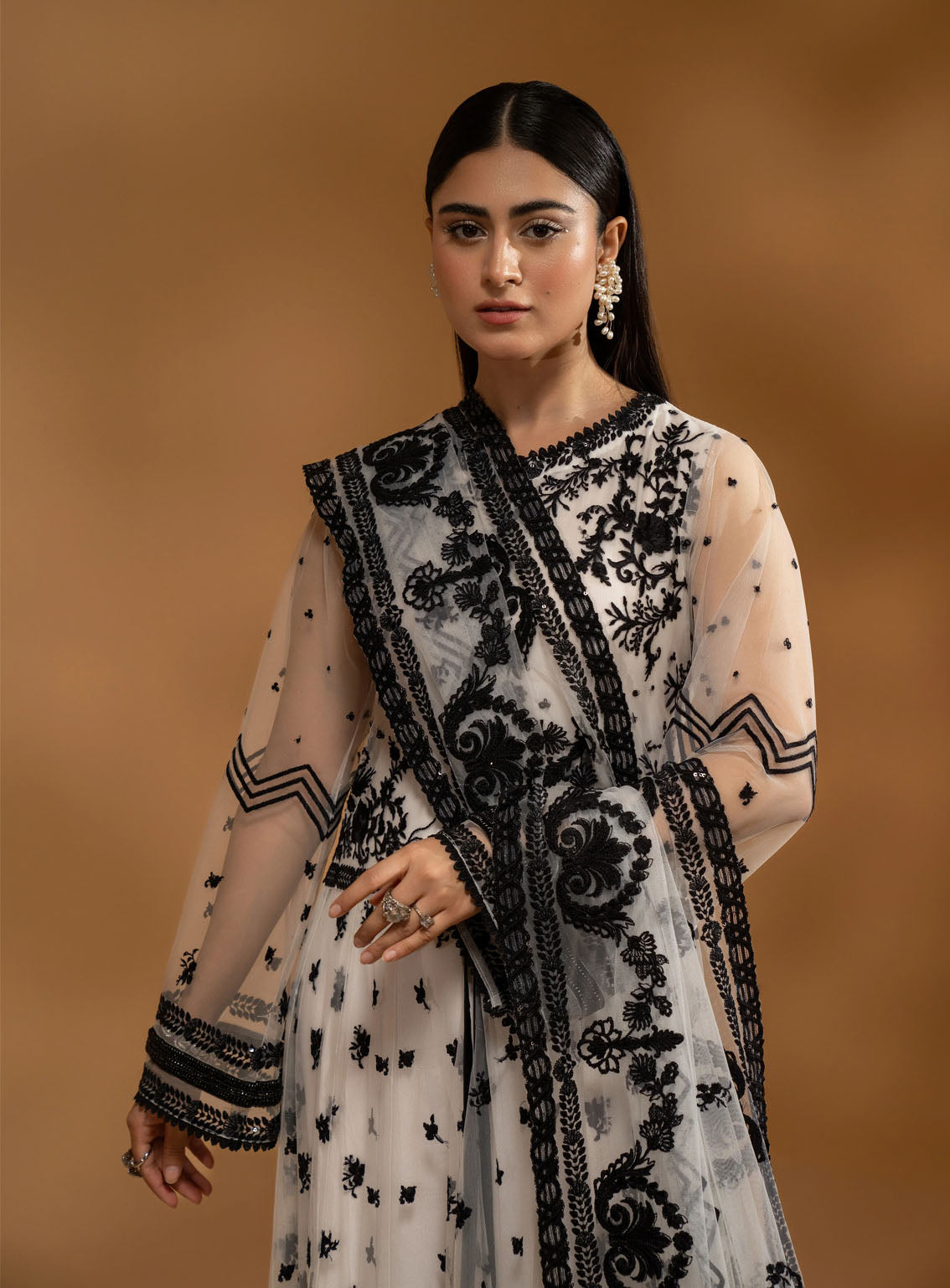 HemStitch Wedding Festive Embroidered Net 3 Piece Unstitched Suit HS24W WDU-06 RAINA HemStitch Wedding Festive Embroidered Net 3 Piece Unstitched Suit HS24W WDU-06 RAINA