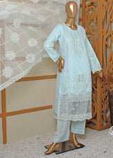 Husnkari By Romosh Embroidered Organza 3 Piece Stitched Suit RNPC25HK D-166 ENCHANTED MELODY (PB)