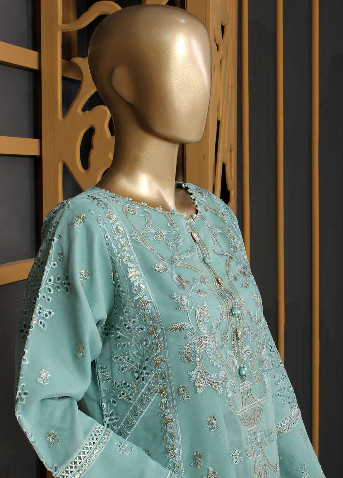 Husnkari By Romosh Embroidered Organza 3 Piece Stitched Suit RNPC25HK D-175 HEAVENLY GLOW (GS) Husnkari By Romosh Embroidered Organza 3 Piece Stitched Suit RNPC25HK D-175 HEAVENLY GLOW (GS)