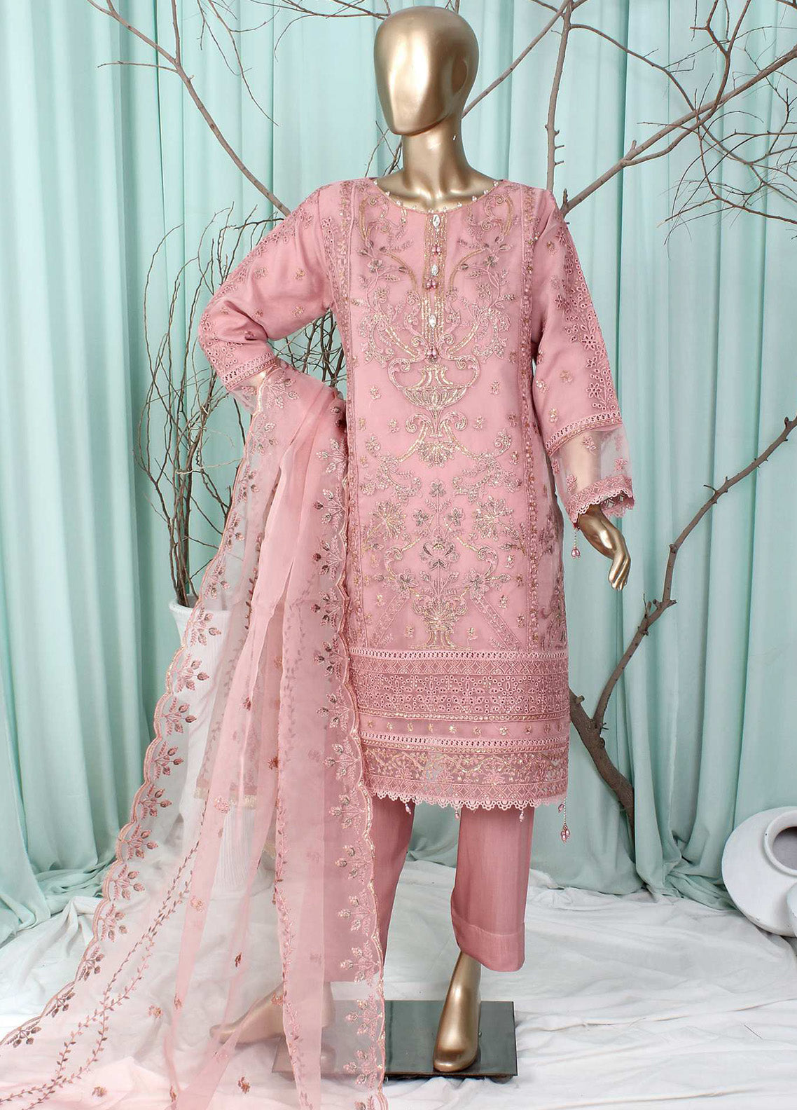 Husnkari By Romosh Embroidered Organza 3 Piece Stitched Suit RNPC25HK D-175 HEAVENLY GLOW (OR) Husnkari By Romosh Embroidered Organza 3 Piece Stitched Suit RNPC25HK D-175 HEAVENLY GLOW (OR)