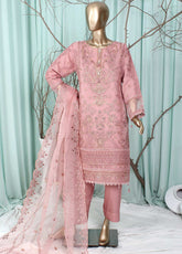 Husnkari By Romosh Embroidered Organza 3 Piece Stitched Suit RNPC25HK D-175 HEAVENLY GLOW (OR)
