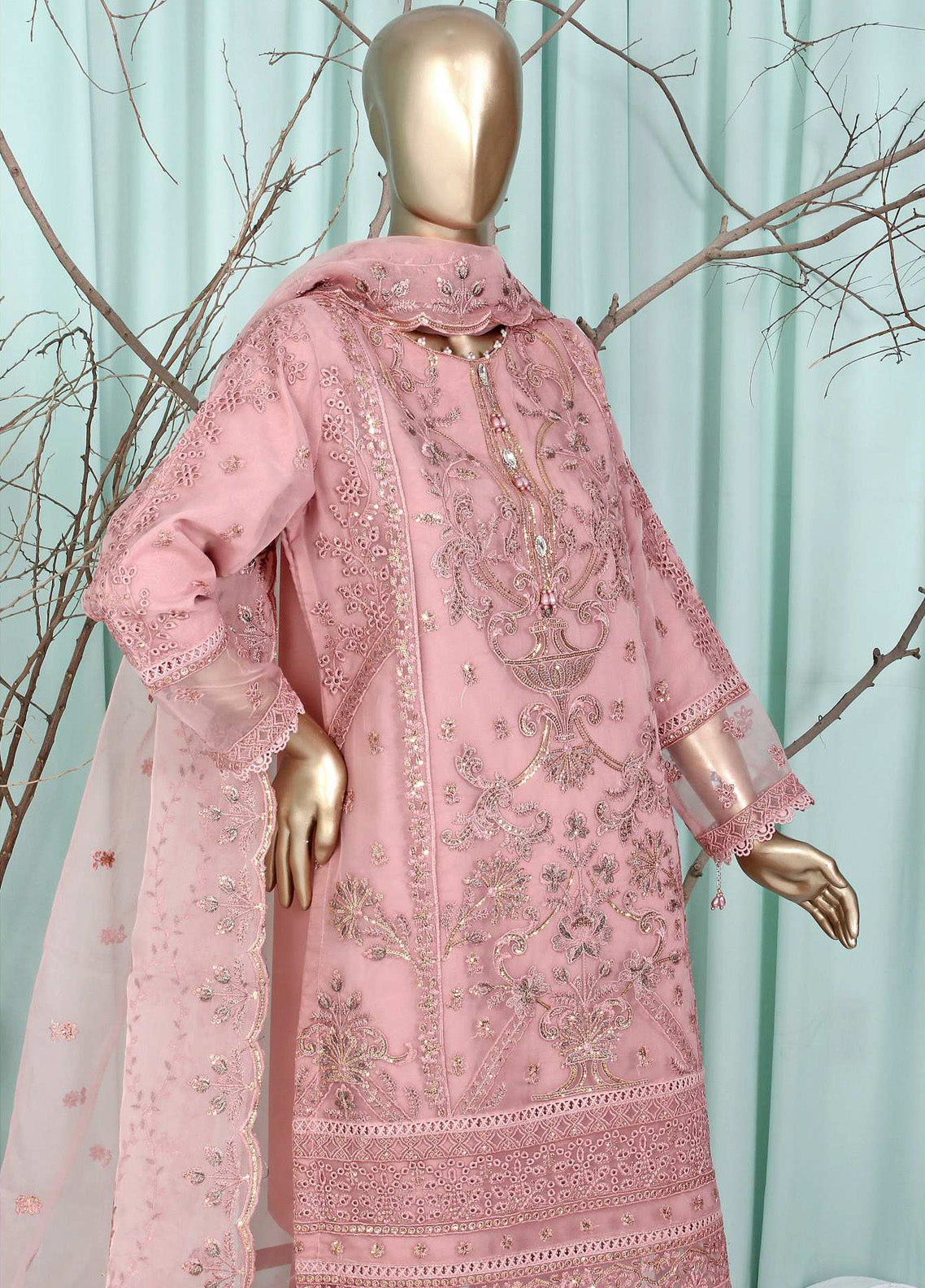 Husnkari By Romosh Embroidered Organza 3 Piece Stitched Suit RNPC25HK D-175 HEAVENLY GLOW (OR) Husnkari By Romosh Embroidered Organza 3 Piece Stitched Suit RNPC25HK D-175 HEAVENLY GLOW (OR)