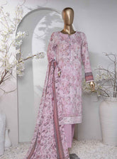 HZ Premium Dhagakari Embroidered Lawn 3 Piece Unstitched Suit HZ24PD D-798