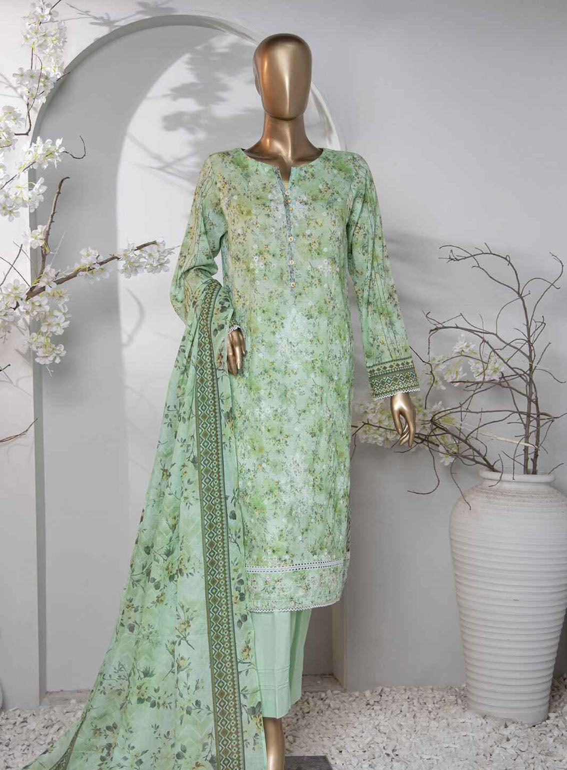 HZ Premium Dhagakari Embroidered Lawn 3 Piece Unstitched Suit HZ24PD D-800 HZ Premium Dhagakari Embroidered Lawn 3 Piece Unstitched Suit HZ24PD D-800