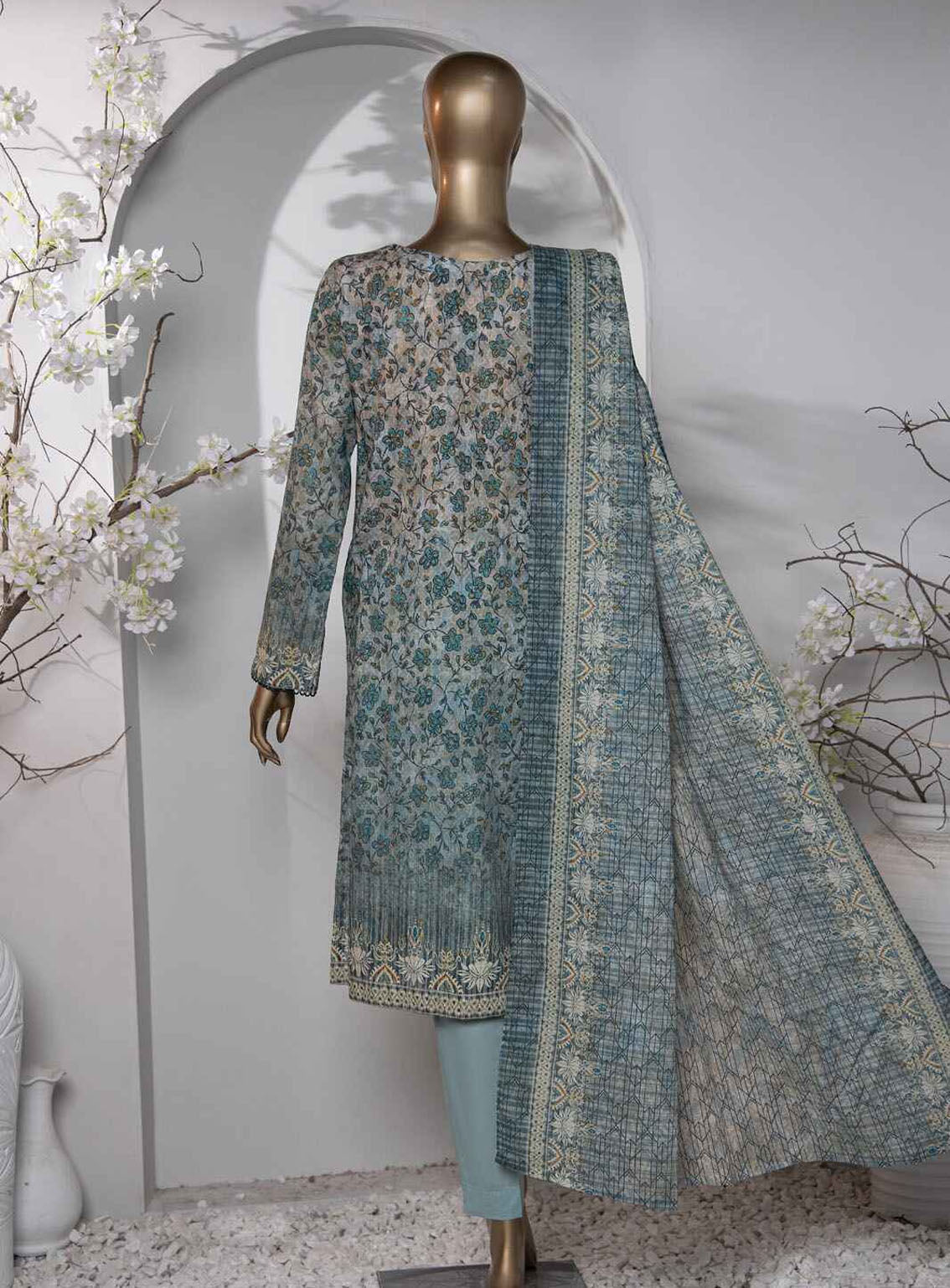 HZ Premium Dhagakari Embroidered Lawn 3 Piece Unstitched Suit HZ24PD D-803 HZ Premium Dhagakari Embroidered Lawn 3 Piece Unstitched Suit HZ24PD D-803