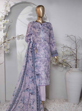 HZ Premium Dhagakari Embroidered Lawn 3 Piece Unstitched Suit HZ24PD D-809