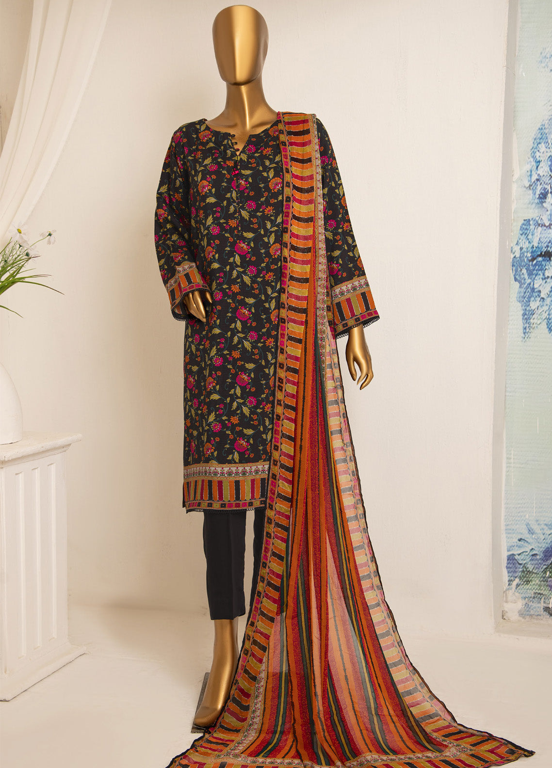 HZ Textile Airjet Filament Viscose Bana Dora Printed 3 Piece Unstitched Suit HZ24FVBD AVP-1102 HZ Textile Airjet Filament Viscose Bana Dora Printed 3 Piece Unstitched Suit HZ24FVBD AVP-1102