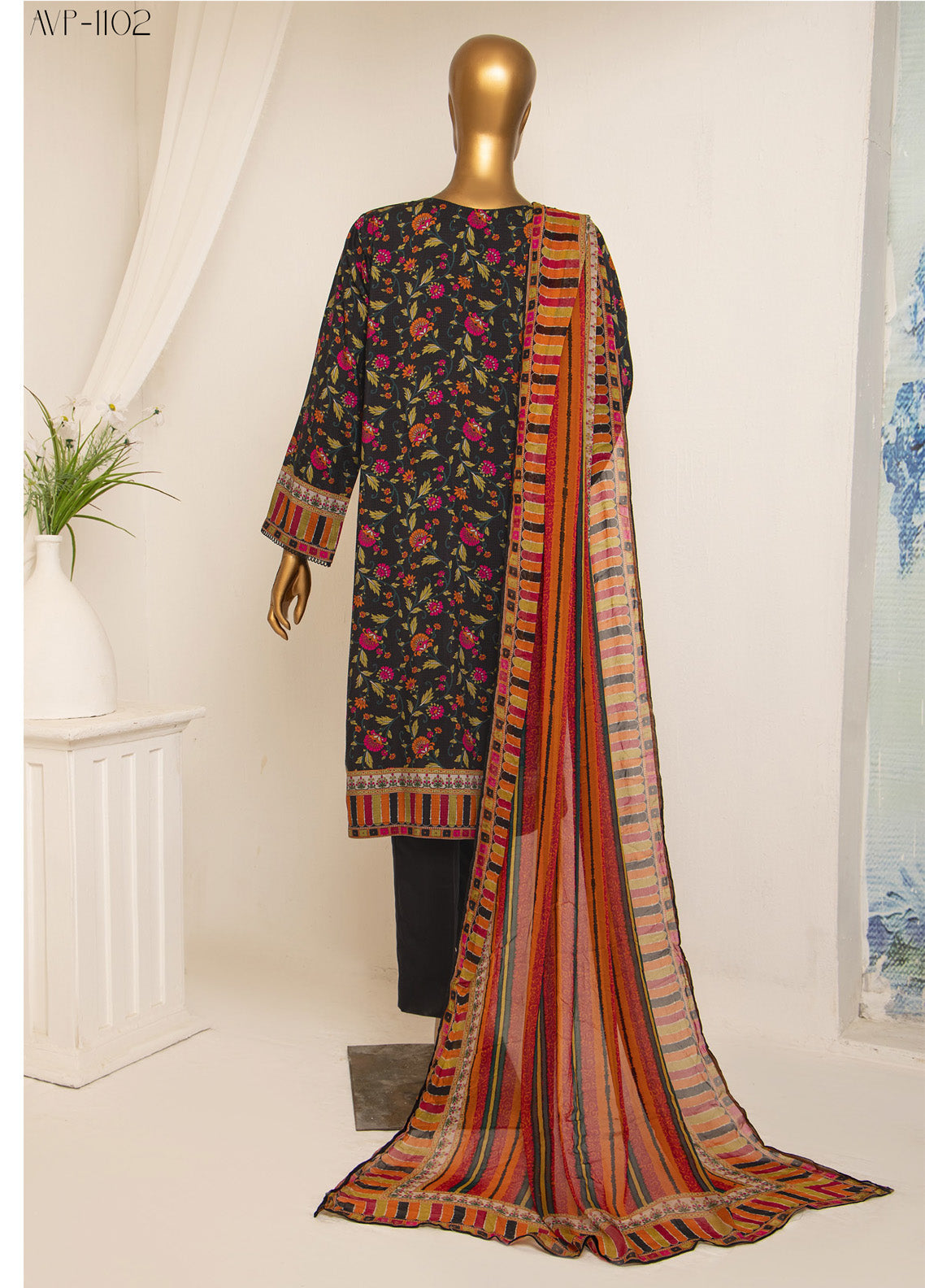 HZ Textile Airjet Filament Viscose Bana Dora Printed 3 Piece Unstitched Suit HZ24FVBD AVP-1102 HZ Textile Airjet Filament Viscose Bana Dora Printed 3 Piece Unstitched Suit HZ24FVBD AVP-1102