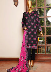 HZ Textile Airjet Filament Viscose Bana Dora Printed 3 Piece Unstitched Suit HZ24FVBD AVP-1105
