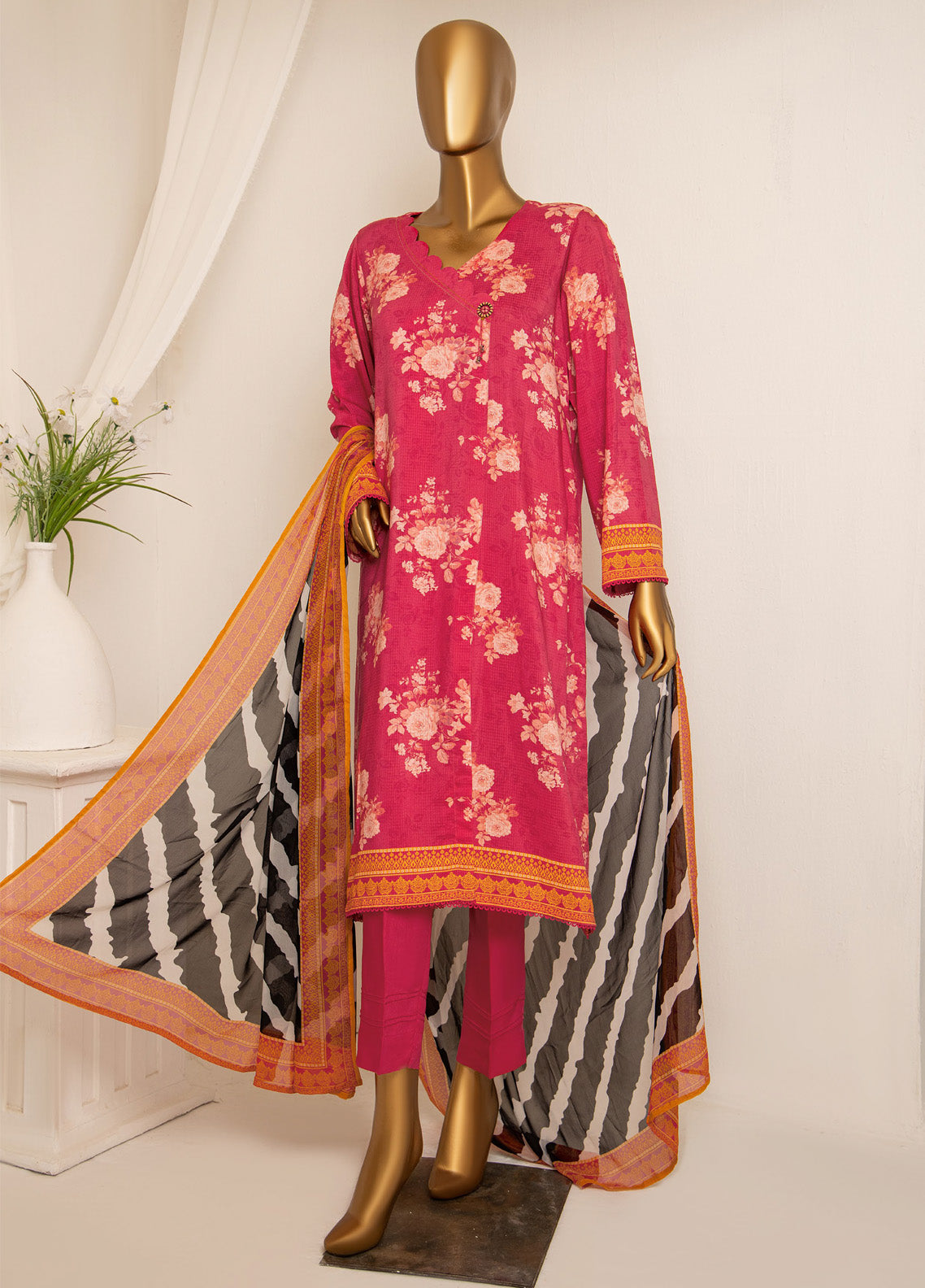 HZ Textile Airjet Filament Viscose Bana Dora Printed 3 Piece Unstitched Suit HZ24FVBD AVP-1110 HZ Textile Airjet Filament Viscose Bana Dora Printed 3 Piece Unstitched Suit HZ24FVBD AVP-1110