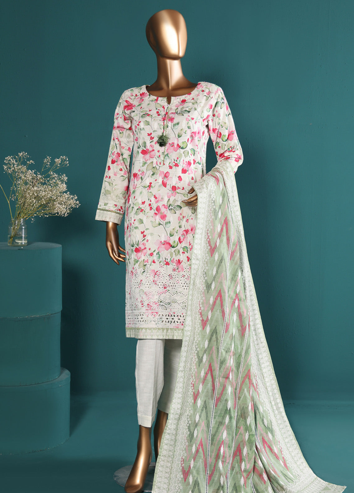 HZ Textile Chikankari Embroidered Khaddar 3 Piece Stitched Suit HZ24PKEC KE-916 HZ Textile Chikankari Embroidered Khaddar 3 Piece Stitched Suit HZ24PKEC KE-916