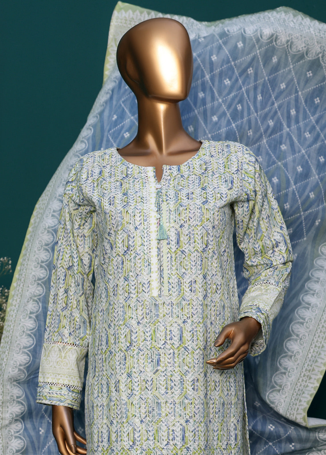 HZ Textile Chikankari Embroidered Khaddar 3 Piece Stitched Suit HZ24PKEC KE-917 HZ Textile Chikankari Embroidered Khaddar 3 Piece Stitched Suit HZ24PKEC KE-917