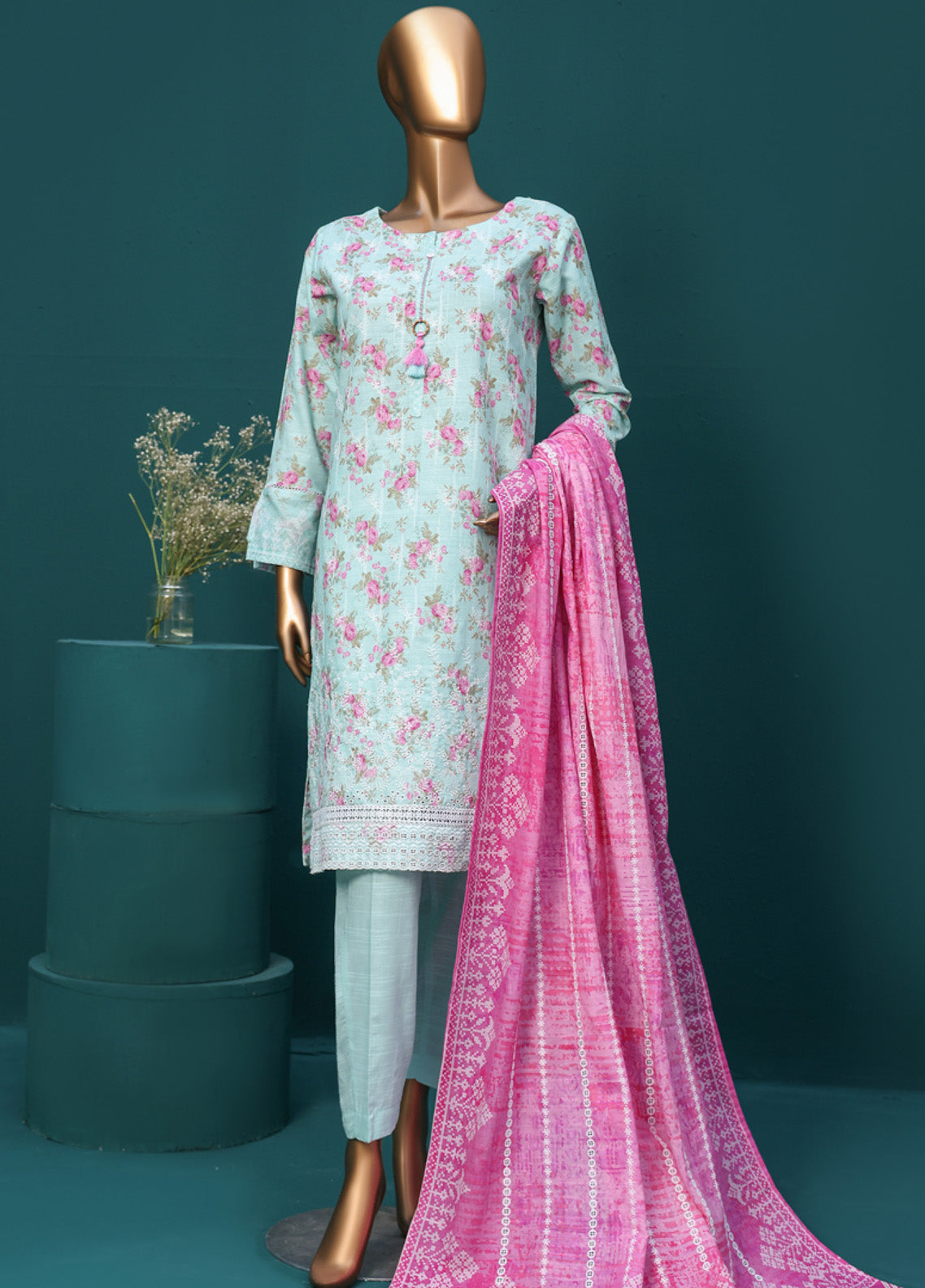 HZ Textile Chikankari Embroidered Khaddar 3 Piece Stitched Suit HZ24PKEC KE-918 HZ Textile Chikankari Embroidered Khaddar 3 Piece Stitched Suit HZ24PKEC KE-918