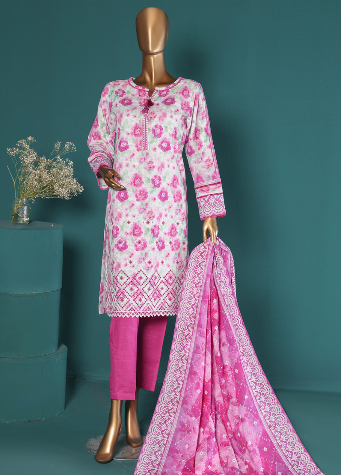 HZ Textile Chikankari Embroidered Khaddar 3 Piece Stitched Suit HZ24PKEC KE-919 HZ Textile Chikankari Embroidered Khaddar 3 Piece Stitched Suit HZ24PKEC KE-919