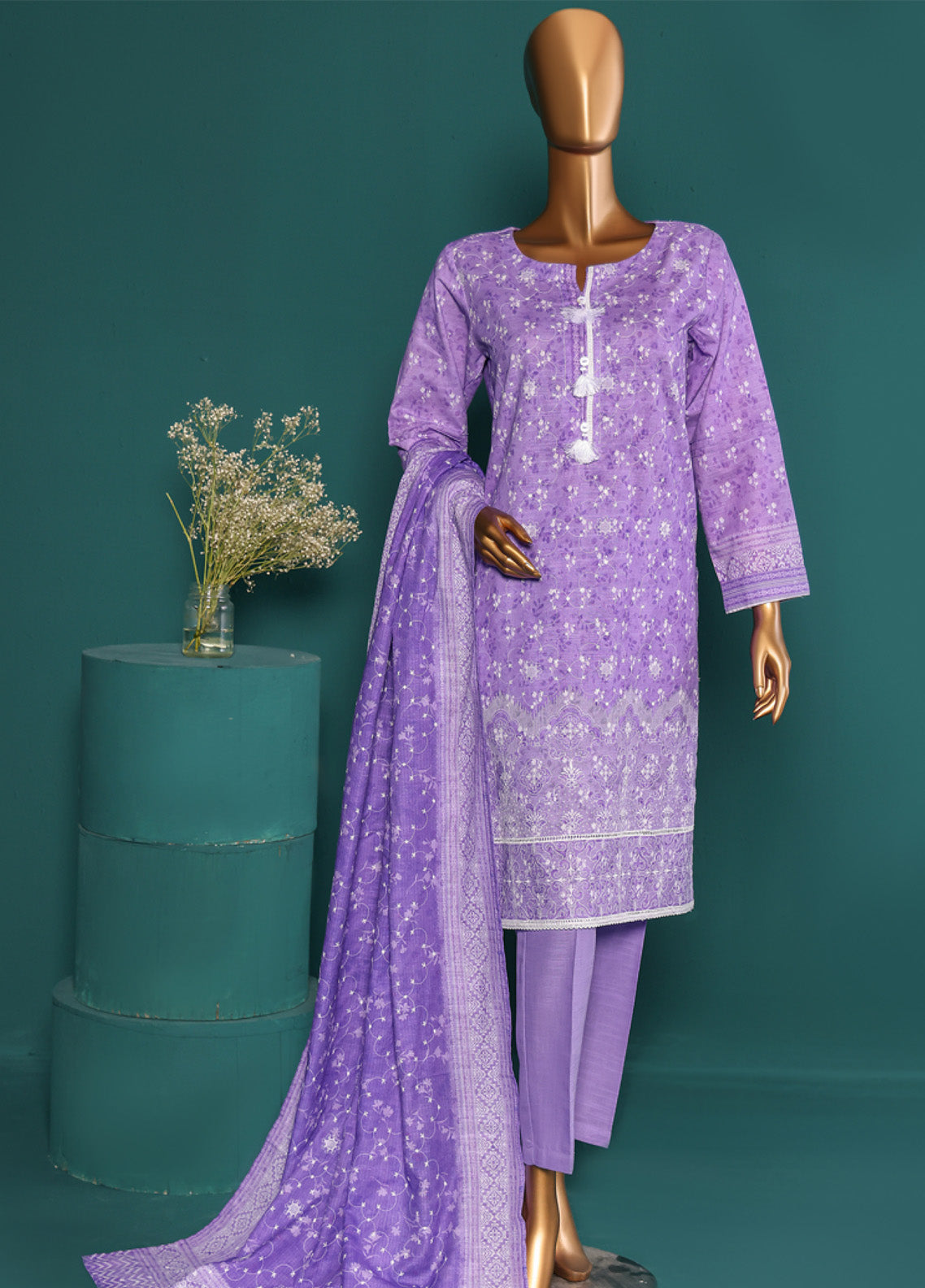 HZ Textile Chikankari Embroidered Khaddar 3 Piece Stitched Suit HZ24PKEC KE-920 HZ Textile Chikankari Embroidered Khaddar 3 Piece Stitched Suit HZ24PKEC KE-920