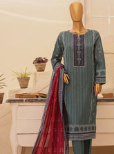 HZ Textile Chunri Printed Lawn 3 Piece Unstitched Suit HZ24C CPC-102A