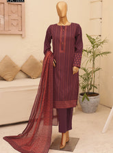 HZ Textile Chunri Printed Lawn 3 Piece Unstitched Suit HZ24C CPC-103A