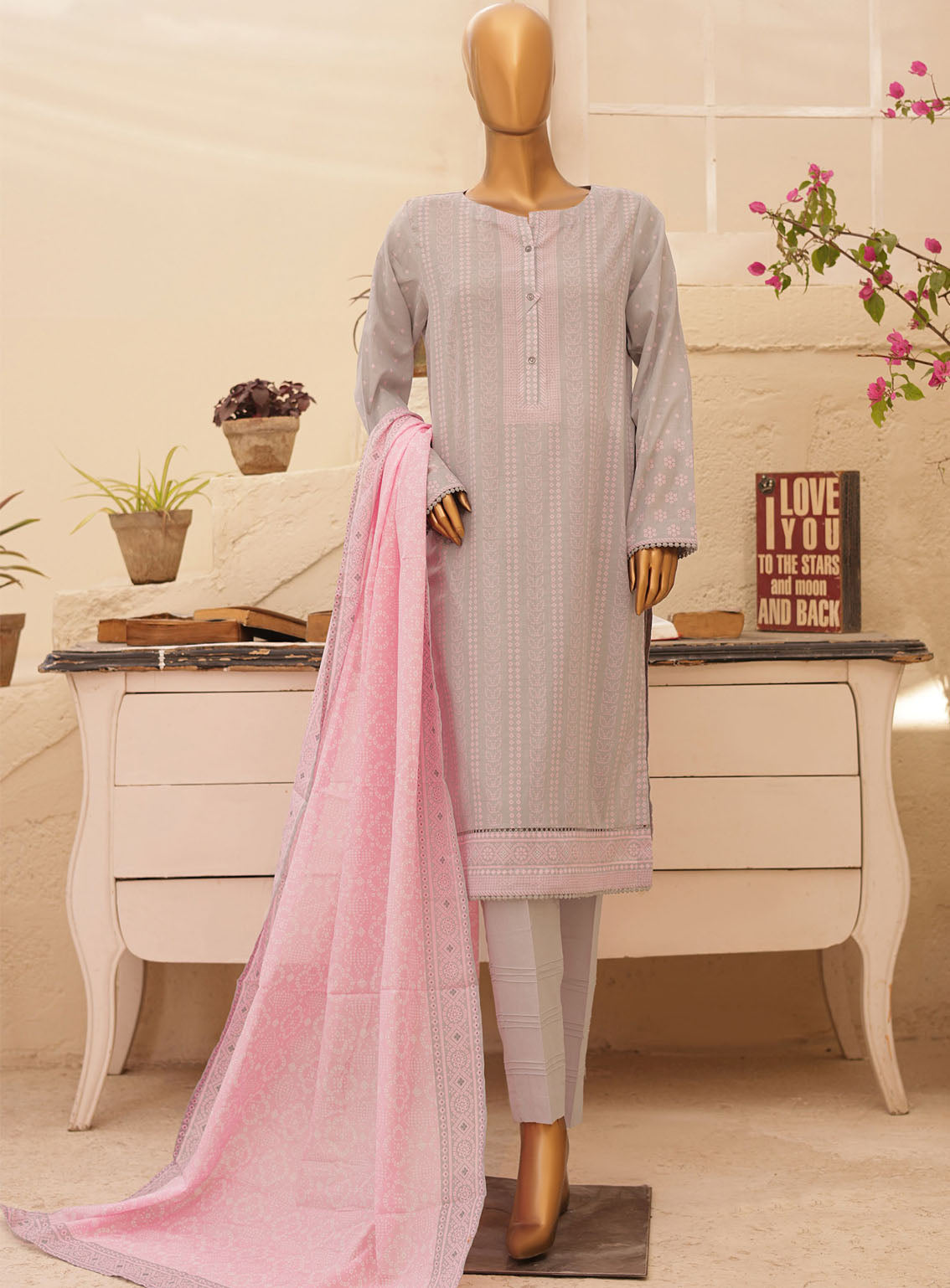 HZ Textile Chunri Printed Lawn 3 Piece Unstitched Suit HZ24C CPC-103B HZ Textile Chunri Printed Lawn 3 Piece Unstitched Suit HZ24C CPC-103B