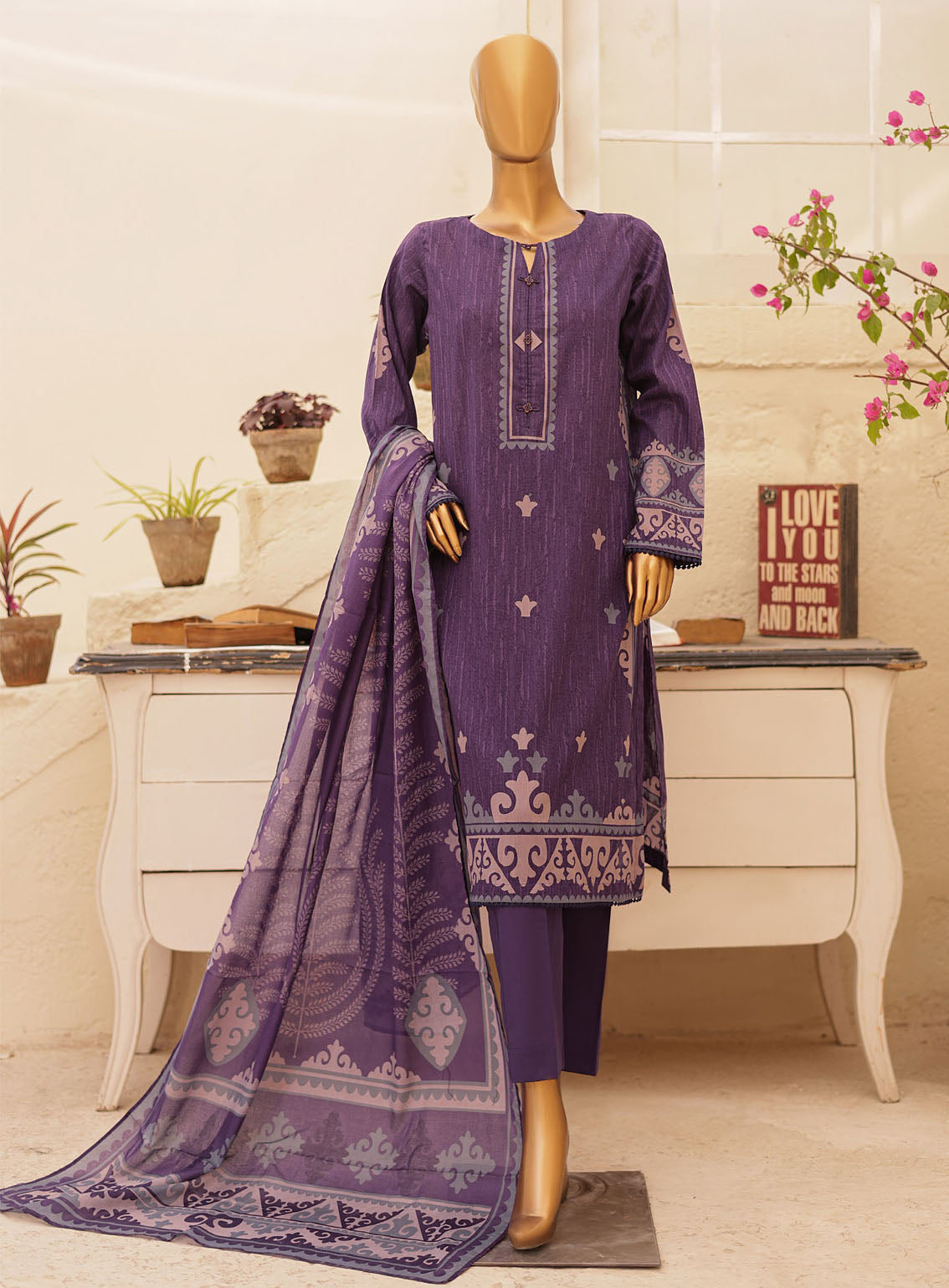 HZ Textile Chunri Printed Lawn 3 Piece Unstitched Suit HZ24C CPC-104A HZ Textile Chunri Printed Lawn 3 Piece Unstitched Suit HZ24C CPC-104A