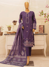 HZ Textile Chunri Printed Lawn 3 Piece Unstitched Suit HZ24C CPC-104A