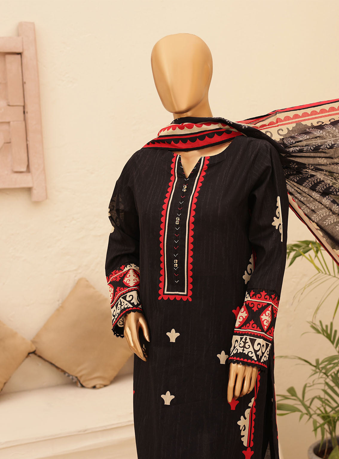 HZ Textile Chunri Printed Lawn 3 Piece Unstitched Suit HZ24C CPC-104B HZ Textile Chunri Printed Lawn 3 Piece Unstitched Suit HZ24C CPC-104B