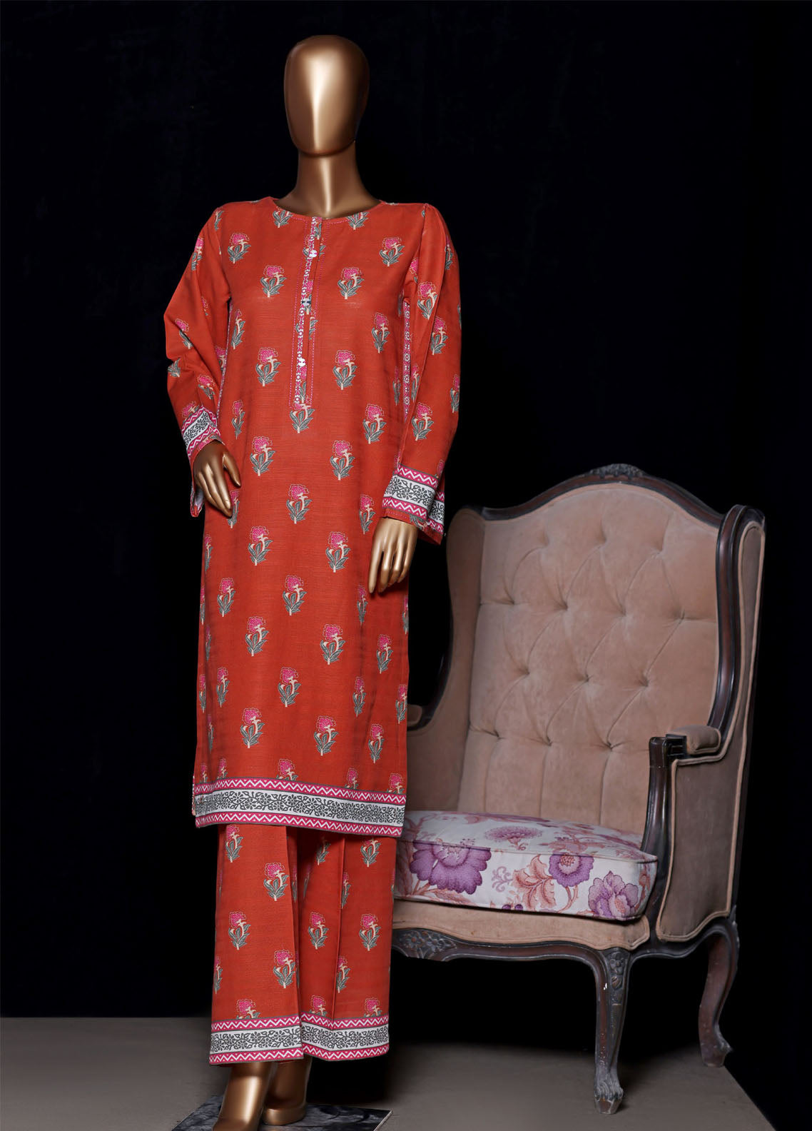 HZ Textile Co-Ord's Printed Khaddar 2 Piece Stitched Suit HZ25PK KPT-2585 HZ Textile Co-Ord's Printed Khaddar 2 Piece Stitched Suit HZ25PK KPT-2585