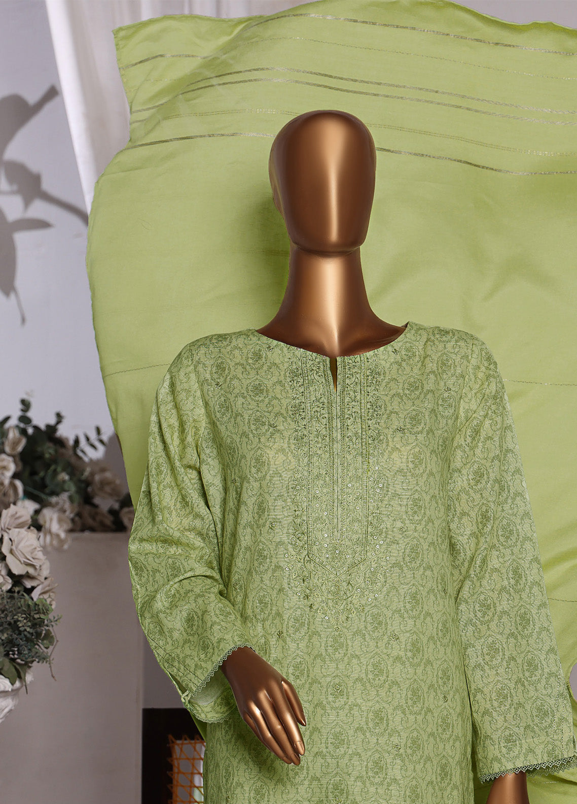 HZ Textile Embroidered Khaddar With Dyed Karandi Shawl 3 Piece Unstitched Suit HZ24KKS KES-65 HZ Textile Embroidered Khaddar With Dyed Karandi Shawl 3 Piece Unstitched Suit HZ24KKS KES-65