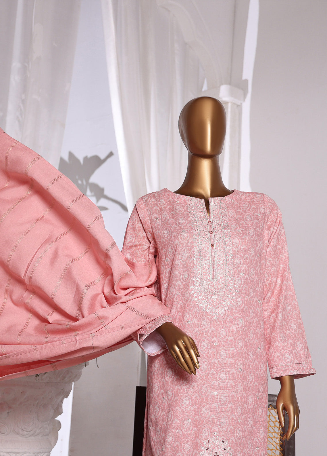 HZ Textile Embroidered Khaddar With Dyed Karandi Shawl 3 Piece Unstitched Suit HZ24KKS KES-67 HZ Textile Embroidered Khaddar With Dyed Karandi Shawl 3 Piece Unstitched Suit HZ24KKS KES-67