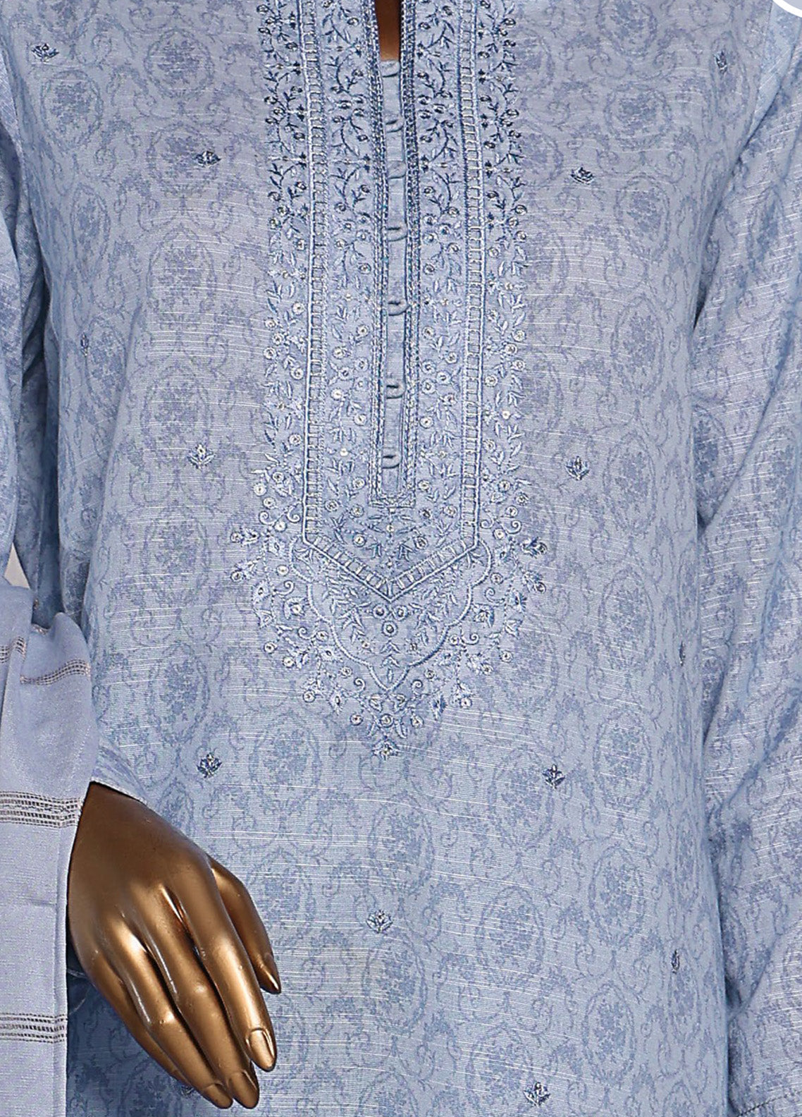 HZ Textile Embroidered Khaddar With Dyed Karandi Shawl 3 Piece Unstitched Suit HZ24KKS KES-68 HZ Textile Embroidered Khaddar With Dyed Karandi Shawl 3 Piece Unstitched Suit HZ24KKS KES-68