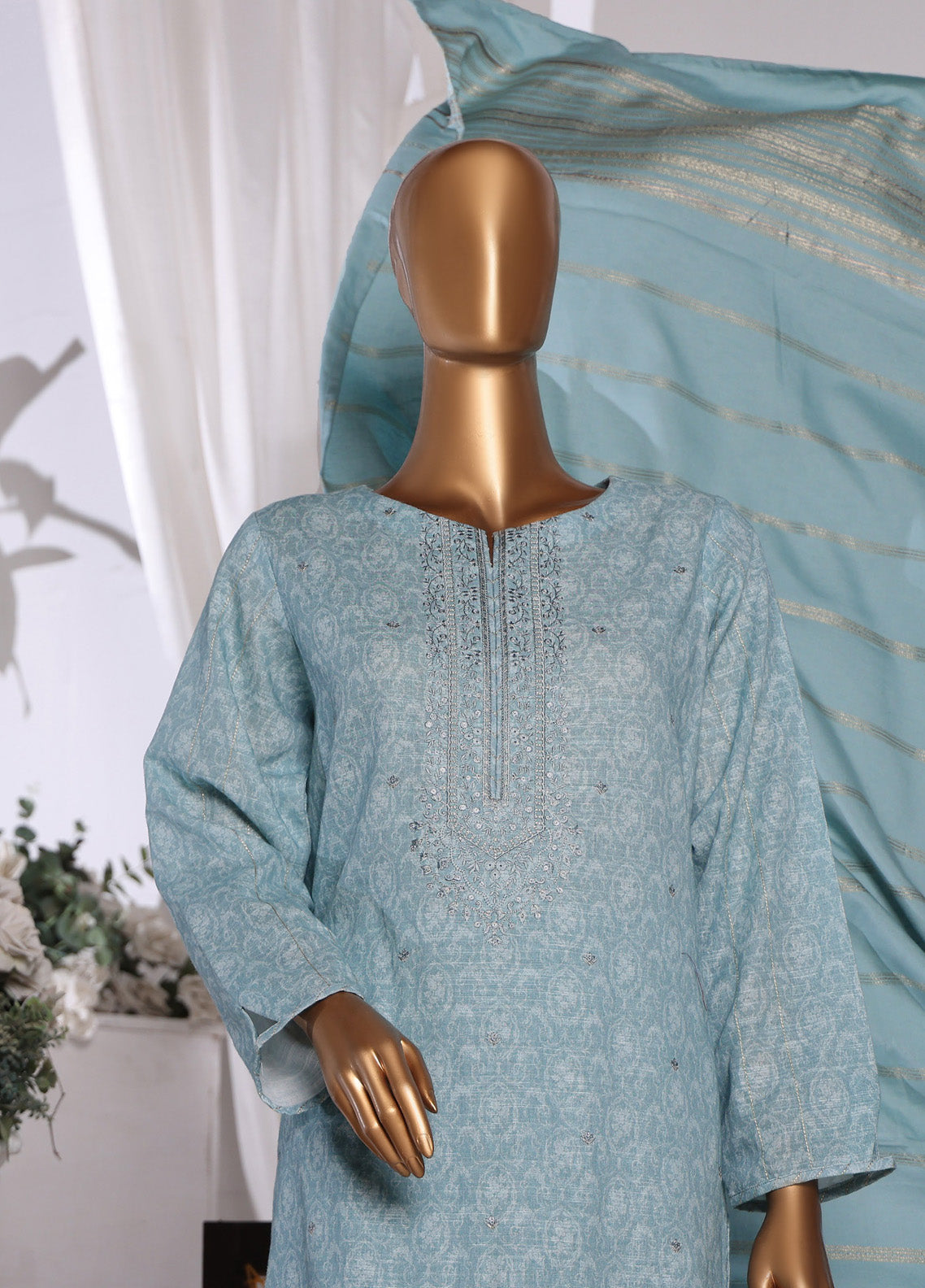 HZ Textile Embroidered Khaddar With Dyed Karandi Shawl 3 Piece Unstitched Suit HZ24KKS KES-69 HZ Textile Embroidered Khaddar With Dyed Karandi Shawl 3 Piece Unstitched Suit HZ24KKS KES-69