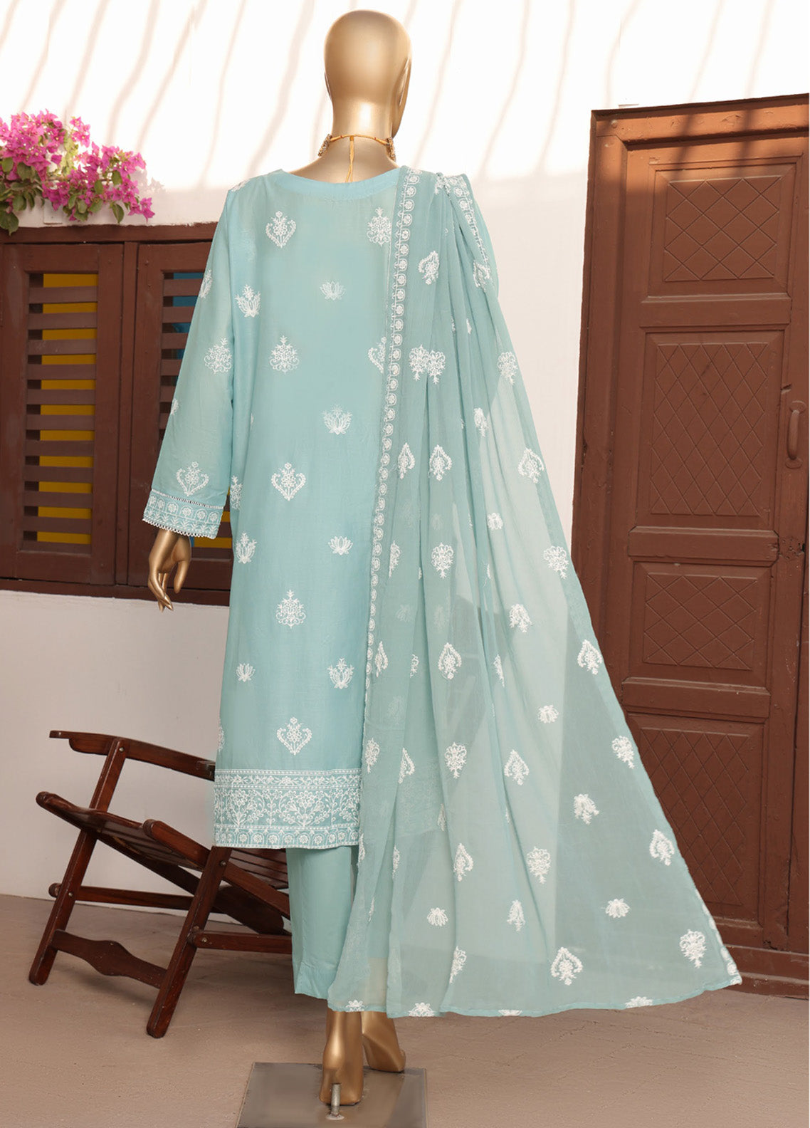 HZ Textile Lucknowi Chikankari Embroidered Lawn 3 Piece Unstitched Suit HZ24LC LCE-08 HZ Textile Lucknowi Chikankari Embroidered Lawn 3 Piece Unstitched Suit HZ24LC LCE-08