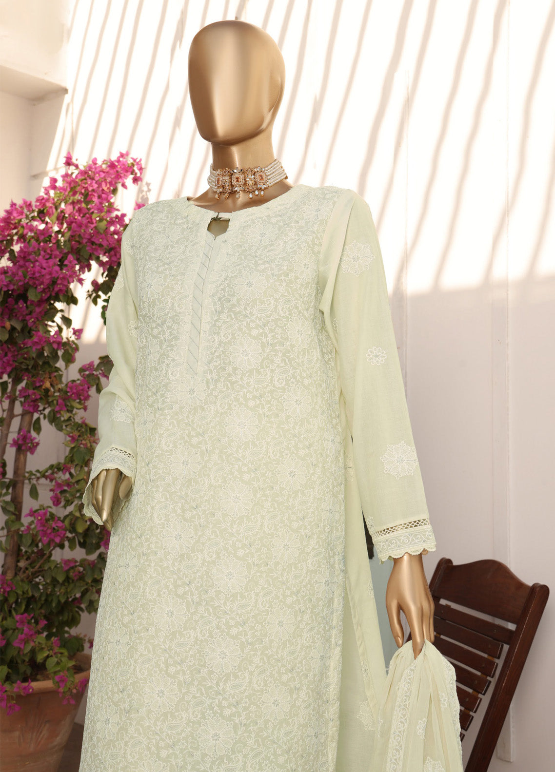 HZ Textile Lucknowi Chikankari Embroidered Lawn 3 Piece Unstitched Suit HZ24LC LCE-09 HZ Textile Lucknowi Chikankari Embroidered Lawn 3 Piece Unstitched Suit HZ24LC LCE-09