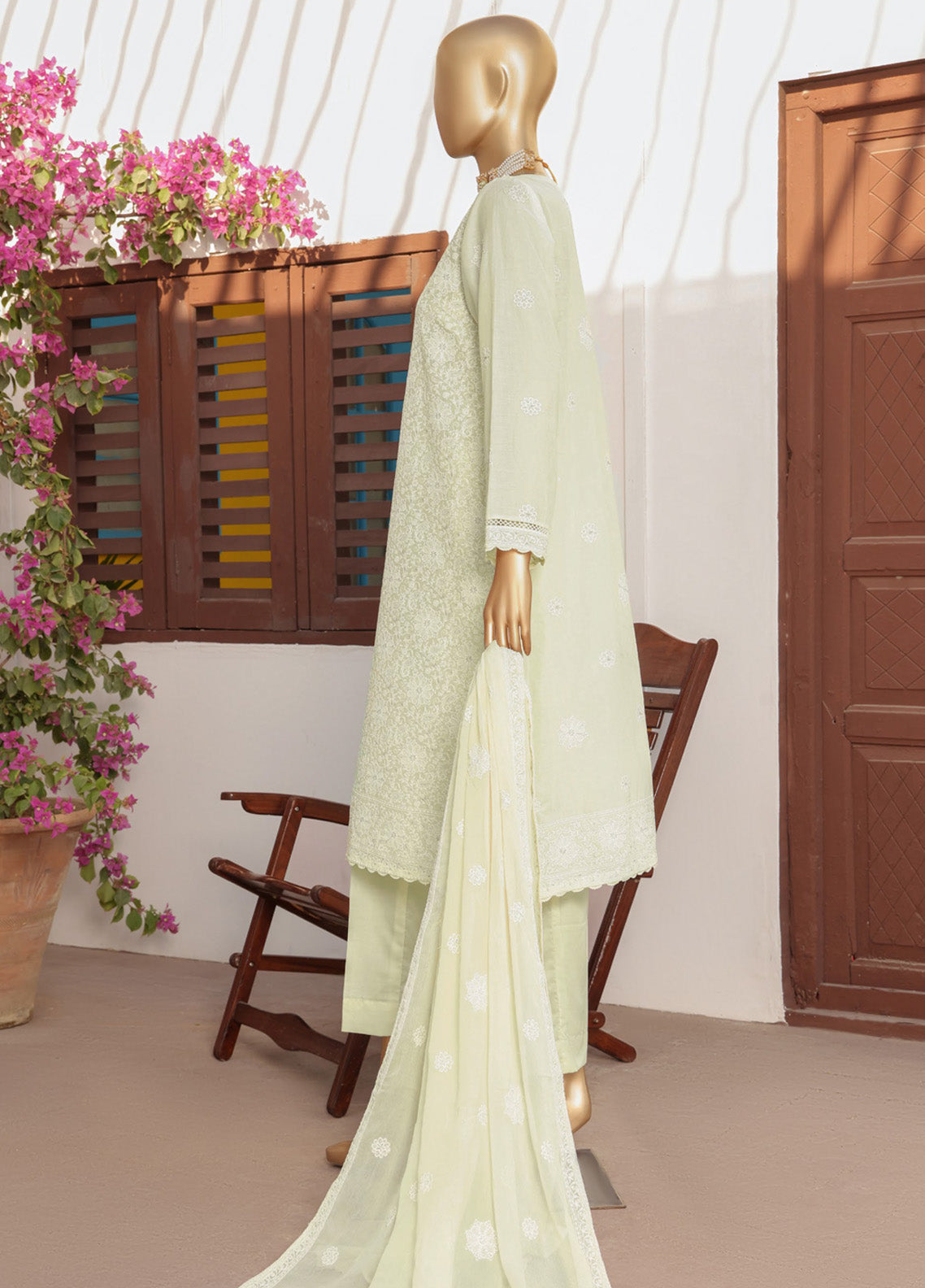 HZ Textile Lucknowi Chikankari Embroidered Lawn 3 Piece Unstitched Suit HZ24LC LCE-09 HZ Textile Lucknowi Chikankari Embroidered Lawn 3 Piece Unstitched Suit HZ24LC LCE-09