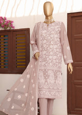 HZ Textile Lucknowi Chikankari Embroidered Lawn 3 Piece Unstitched Suit HZ24LC LCE-10