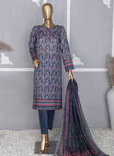 HZ Textile Platinum Digital Printed Lawn 3 Piece Unstitched Suit HZ24PZD PPC-103