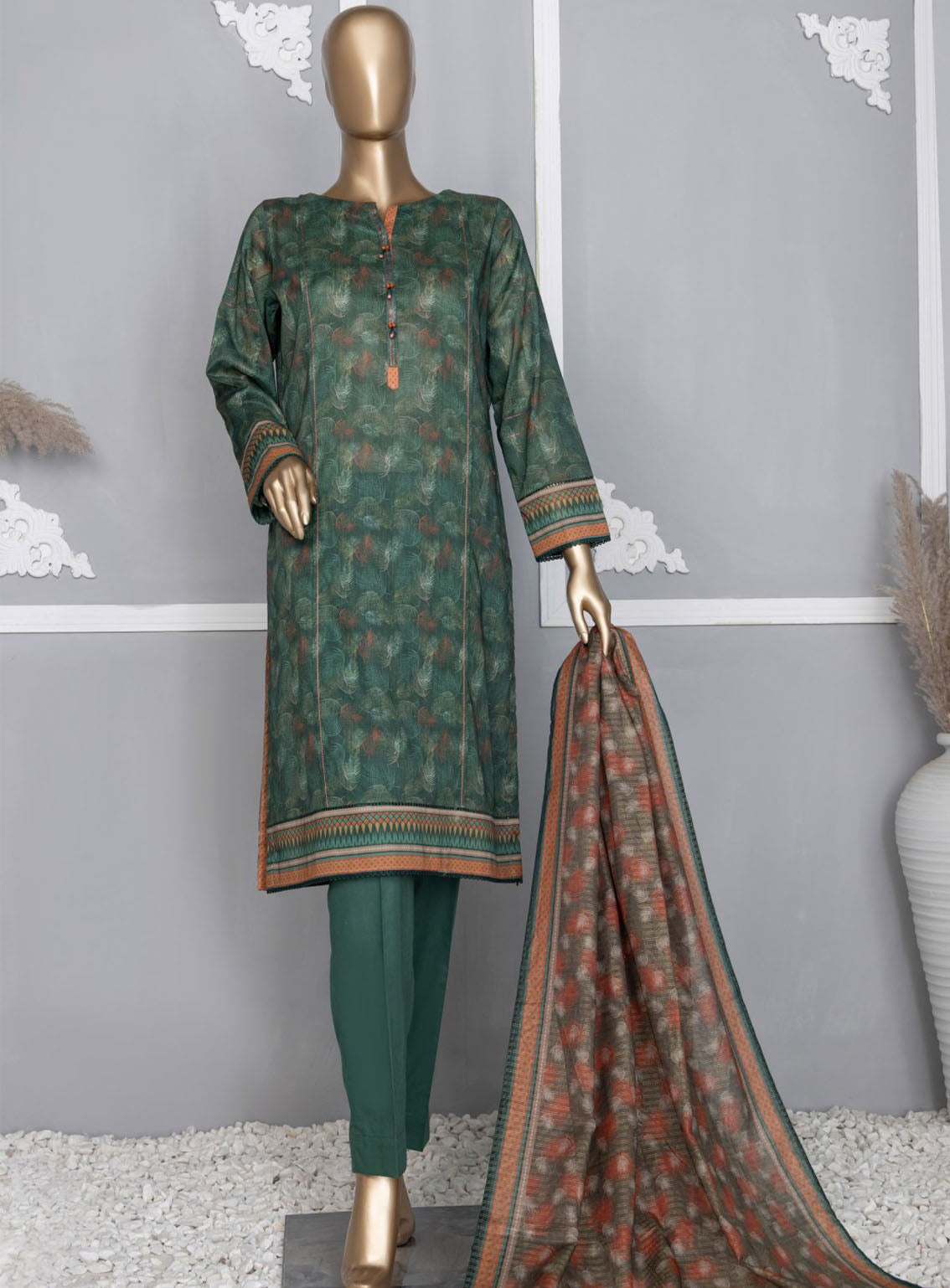 HZ Textile Platinum Digital Printed Lawn 3 Piece Unstitched Suit HZ24PZD PPC-104 HZ Textile Platinum Digital Printed Lawn 3 Piece Unstitched Suit HZ24PZD PPC-104